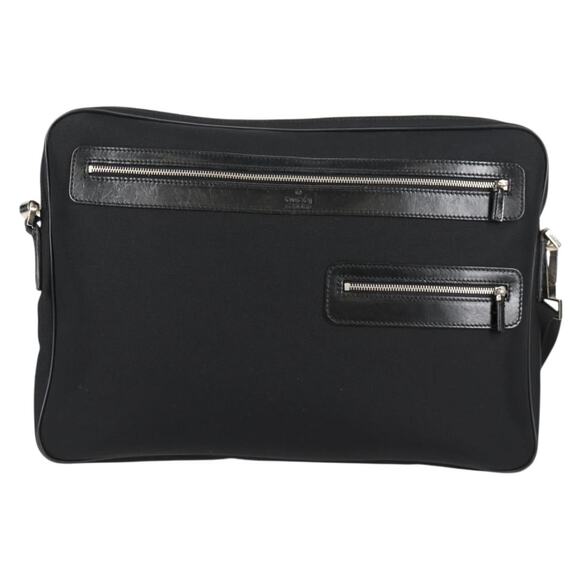 GUCCI Shoulder Bag Nylon Black Silver - Picture 2 of 13